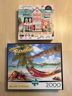 500 & 2000 Piece Puzzles Beach Ocean Theme